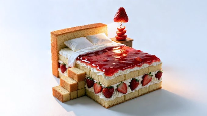 Photo-realistic conceptual food art portrait