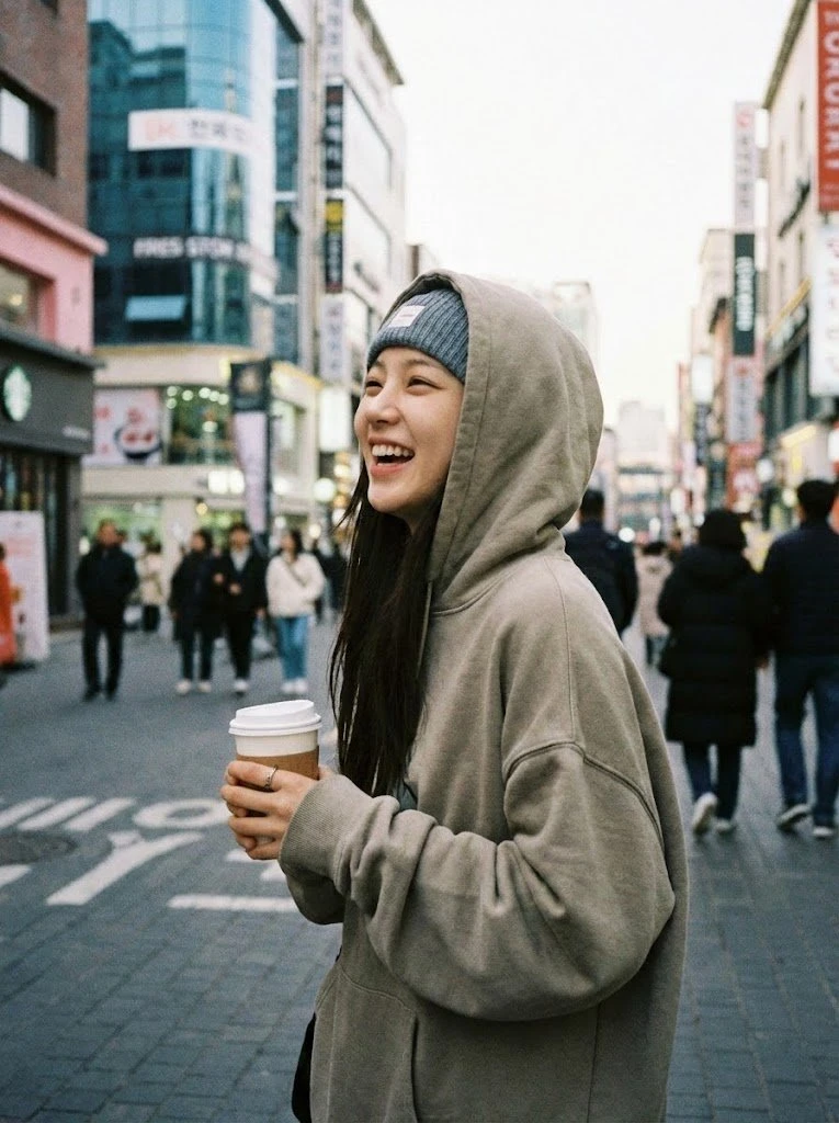 A candid photo of a popular Korean star