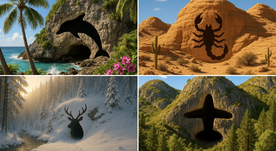 Shape of Landscape Cave Entrance